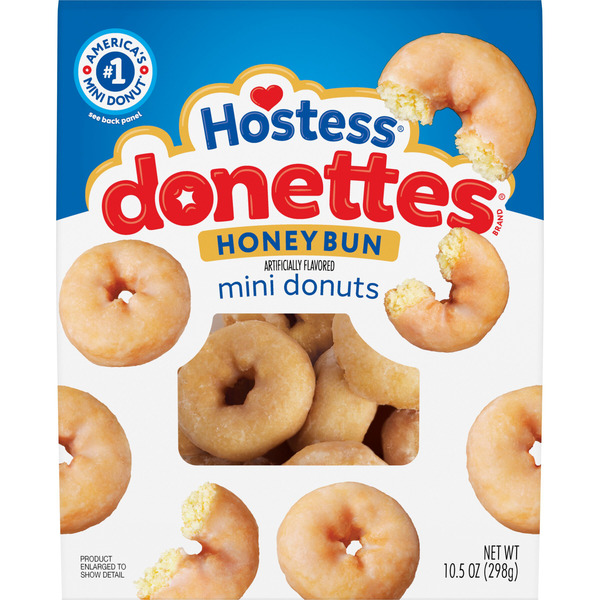 Hostess Donettes, Honey Bun Artificially Flavored Mini Donuts
