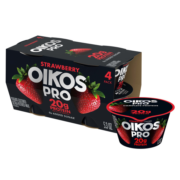 Oikos Strawberry Yogurt-Cultured Ultra-Filtered Milk Cups Same-Day