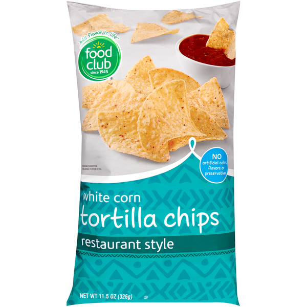 Food Club White Corn Restaurant Style Tortilla Chips (11.5 oz) Instacart