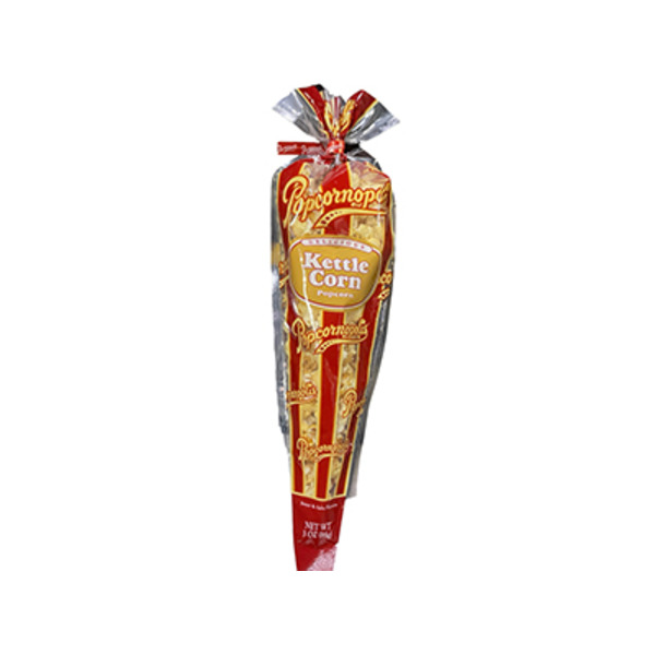 Popcornopolis 3 oz Cone, Kettle Flavored Indulgent Popcorn