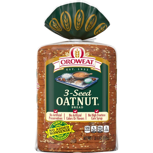 Brownberry/Arnold/Oroweat Whole Grains 3Seed Oatnut Bread (24 oz