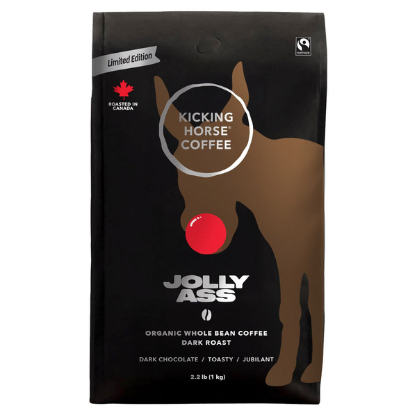Kicking Horse Coffee Organic Jolly Ass Blend Whole Bean Dark Roast Coffee 1 kg