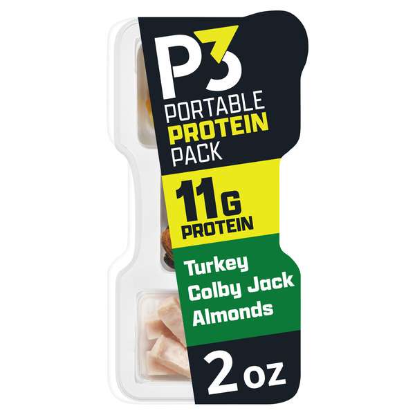 P3 Portable Protein Snack Pack with Turkey, Almonds & Cheese