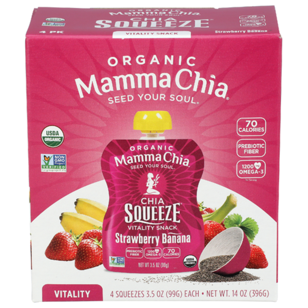Mamma Chia Organic Strawberry Banana Chia Squeeze