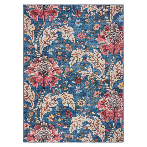 Kirkton House 6' x 9' Crystal Print Area, Navy Floral Same-Day