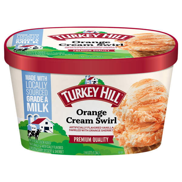 Turkey Hill Premium Quality Orange Cream Swirl Frozen Dairy