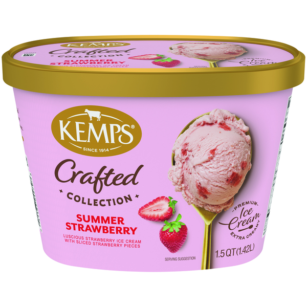 Kemps Simply Crafted Premium Ice Cream, Summer Strawberry