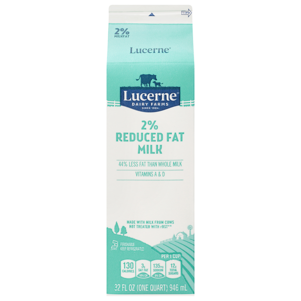 Lucerne Milk, Reduced Fat, 2% Milkfat