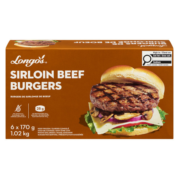 Longos Longo's Sirloin Beef Burger Same-Day Delivery | Instacart