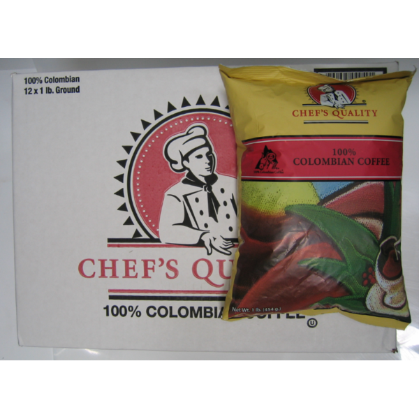 Chef's Quality - 100% Columbian Coffee - 1 lb pkgs