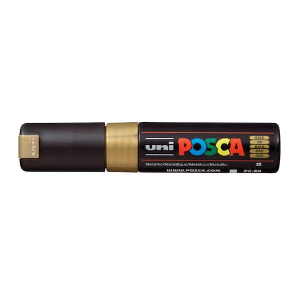 uni POSCA 8-mm PC-8K Broad Chisel Tip Paint Marker - Gold