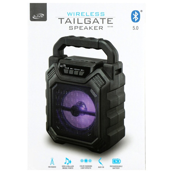 Fm Radio Ilive Portable Bluetooth Boombox ILive ISB199B Black