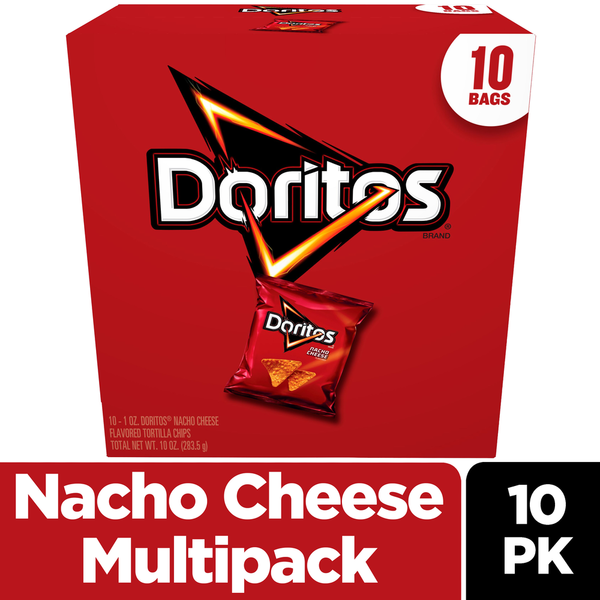 Doritos Tortilla Chips, Nacho Cheese Flavored