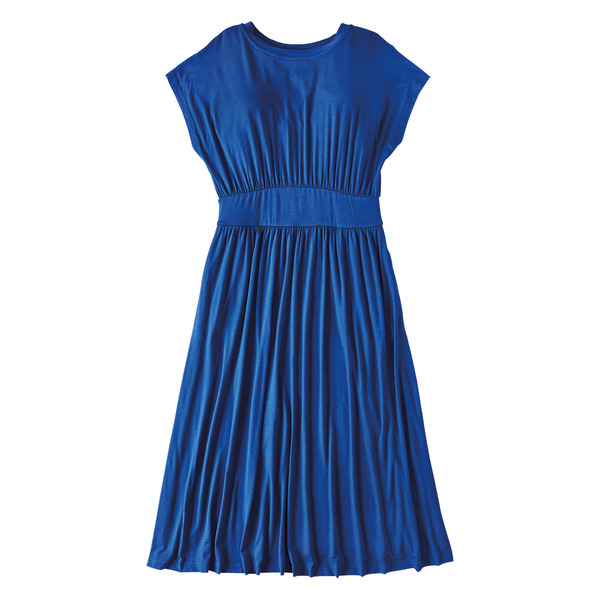 Serra Midi Dress with Built in Bra, Blue, L Serra Midi Dress with Built in Bra, Blue, L