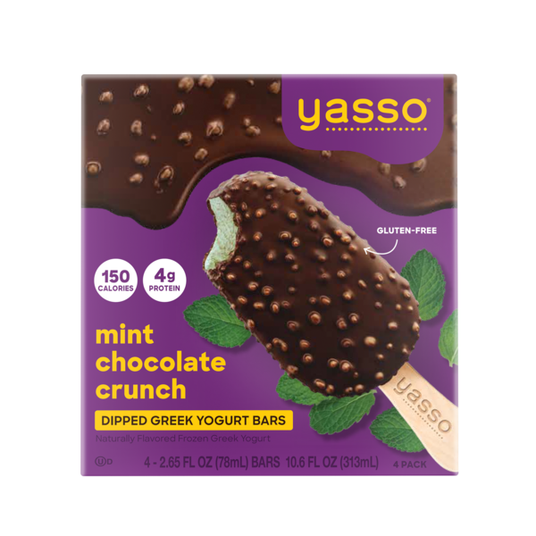 Yasso Frozen Greek Yogurt, Mint Chocolate Crunch Bars (4 each) Instacart