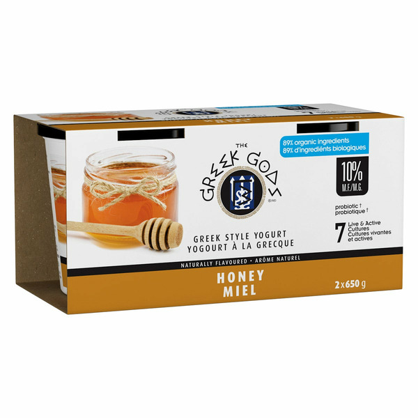 Greek Gods Honey Strawberry Greek-Style Yogurt 2 x 650 g