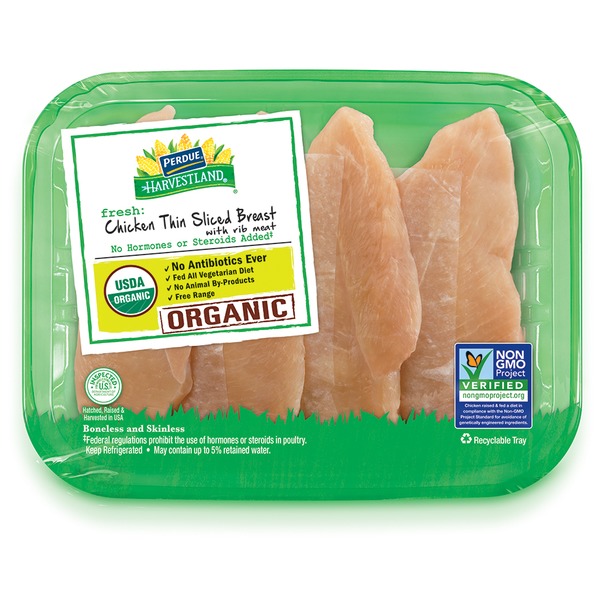 Harvestland Organic Boneless Chicken Breasts Thin Sliced (1 lb) Instacart