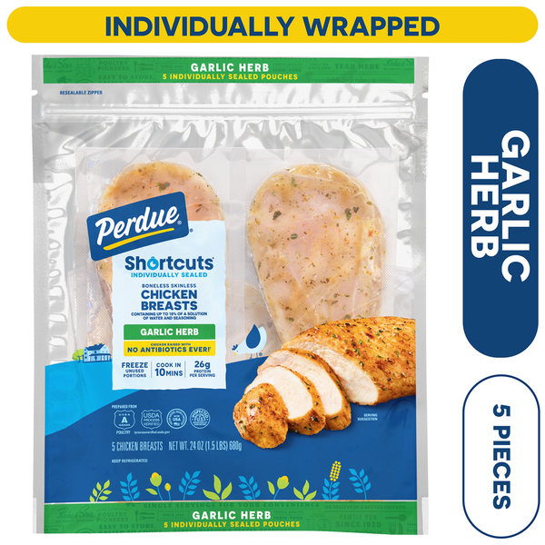 Perdue Italian Style fresh boneless skinless chicken breasts Same
