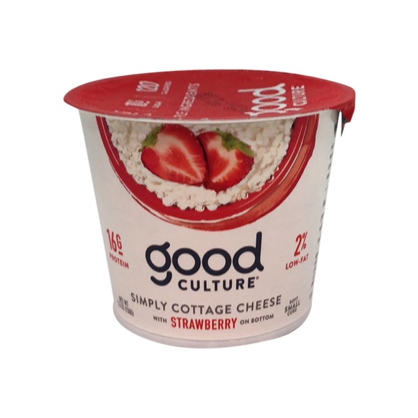 Good Culture Cottage Cheese 4 Milkfat Strawberry On The Bottom