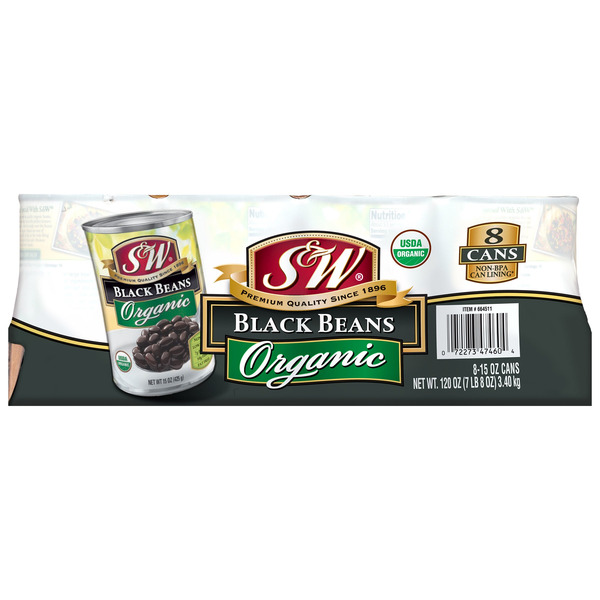 Organic Black Beans, 8 x 15 oz