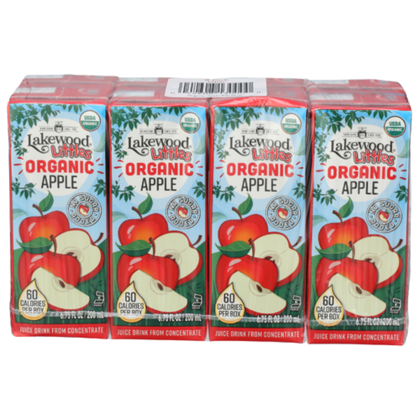 Lakewood Organic Apple Juice Boxes 8 Pack
