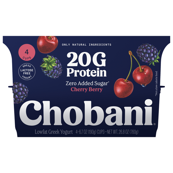 Chobani Lowfat Cherry Berry Greek Yogurt