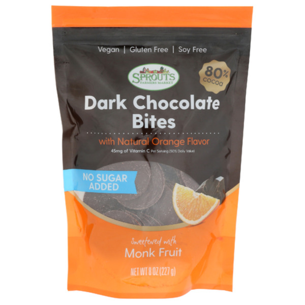 Sprouts No Sugar Added Orange Dark Chocolate Bites Same-Day
