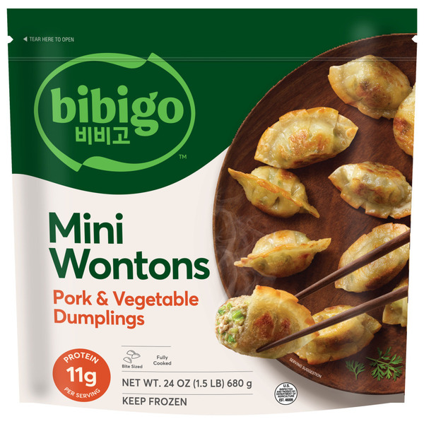 Bibigo Frozen Mini Wontons Pork & Vegetable Dumplings
