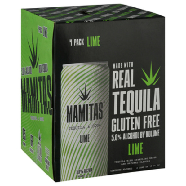 Mamitas Tequila & Soda, Lime, 4 Pack Same-Day Delivery or Pickup