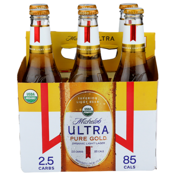 Michelob Ultra Pure Gold 6 Pack Bottles