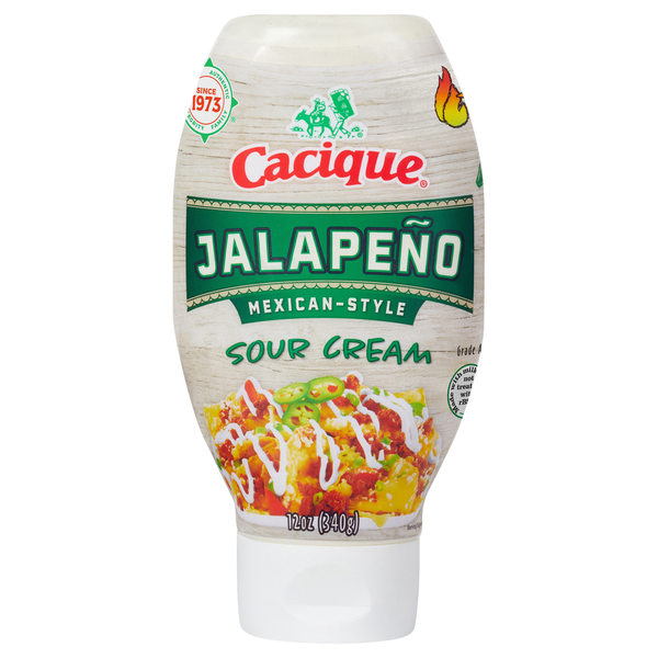 Cacique Sour Cream, Jalapeno, Mexican Style Same-Day Delivery or