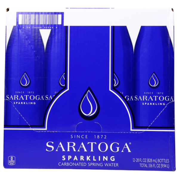 Saratoga Sparkling Carbonated Spring Water 12 Pack Case