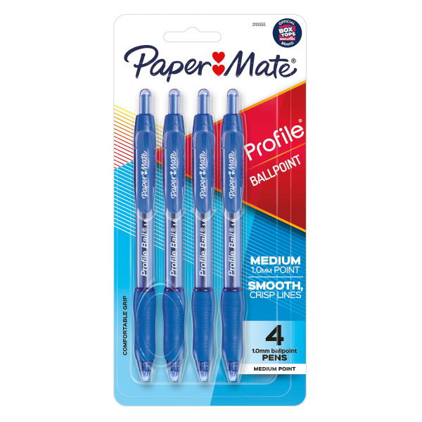 Paper Mate 1.0mm Blue Profile Ballpoint Pens