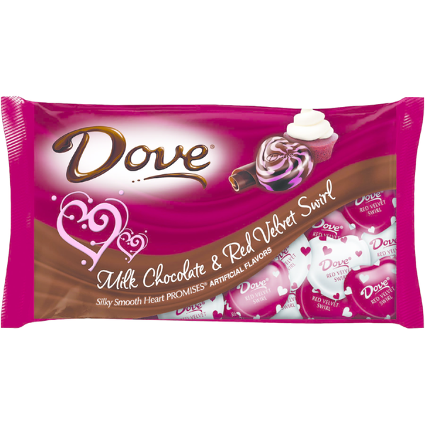 Dove Chocolate Candies, Milk Chocolate & Red Velvet Swirl Hearts