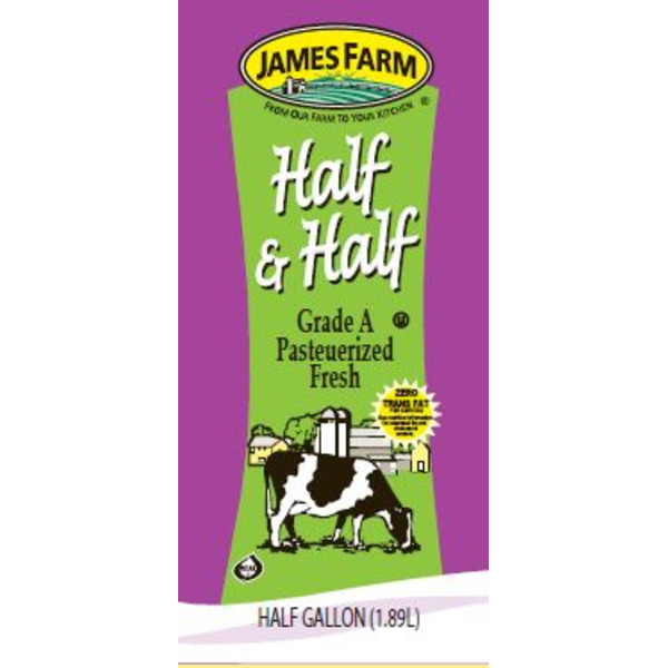 James Farm - Half & Half - 64 oz