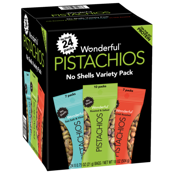 Wonderful No Shells Variety Pack Pistachios Same-Day Delivery