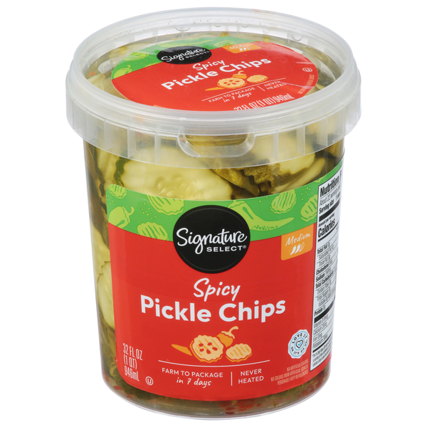 Signature SELECT Pickle Chips, Spicy, Medium