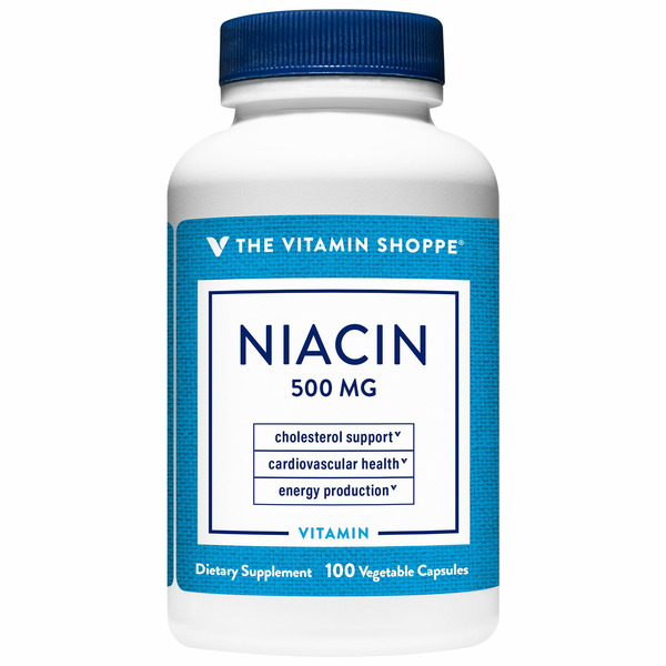The Vitamin Shoppe® The Vitamin Shoppe 500mg Niacin Cholesterol Support  Capsules Same-Day Delivery