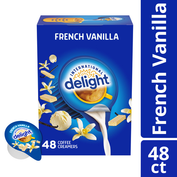International Delight Coffee Creamer Singles, French Vanilla, 48