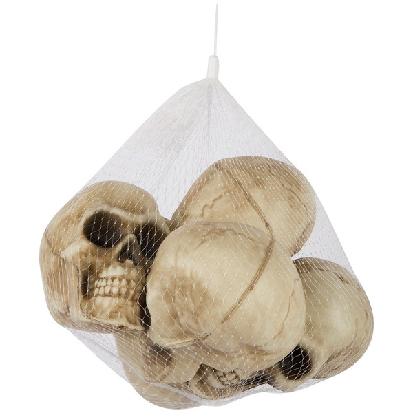 Haunted Living 9-in 5-Count Bag of Skulls