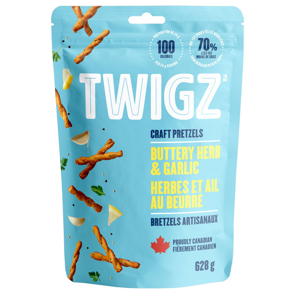 TWIGZ Buttery Herb & Garlic Craft Pretzels