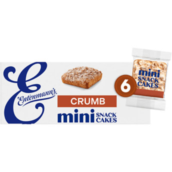 Entenmann's 6 ct, Crumb, Mini Snack Cakes, Mini Coffee Cakes, 11.5 oz