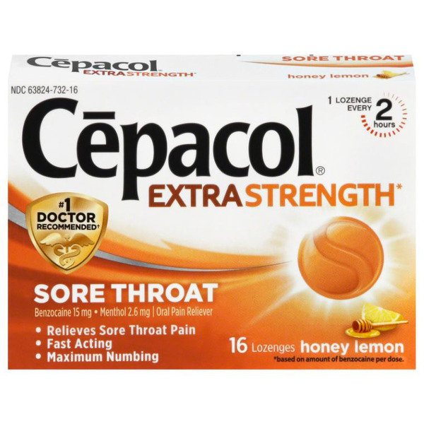 コルペス CEPACOL® Cepacol Extra Strength Sore Throat Relief Lozenges, 16
