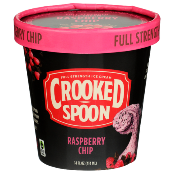 Crooked Spoon Ice Cream Raspberry Chip Full Strength Ice Cream