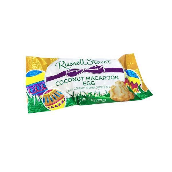 Russell Stover Coconut Macaroon Egg Candy Covered In Dark Chocolate (1