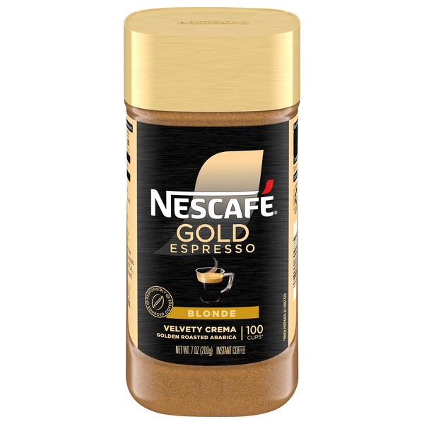 NESCAFÉ Instant Gold Espresso, Blonde, Mild Roasted, 7 oz Same-Day