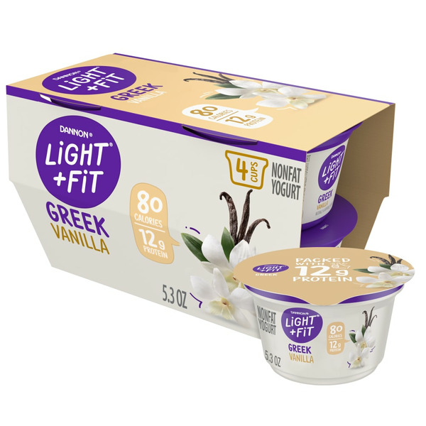 Dannon Light + Fit Nonfat Gluten-Free Vanilla Greek Yogurt