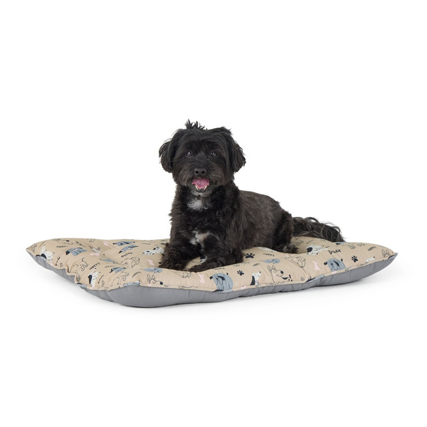 Top Paw Dog Print Pillow Bed, S/M