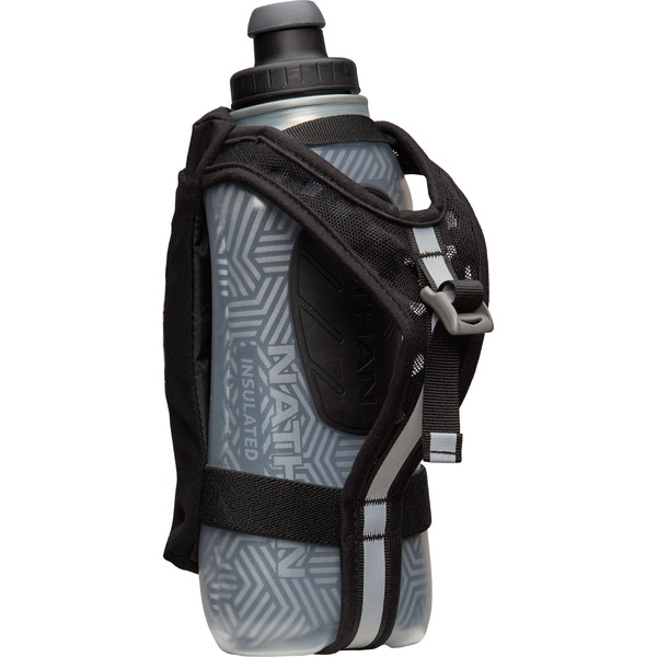 Nathan SpeedDraw 2 Insulated Flask - Black/Reflective Silver
