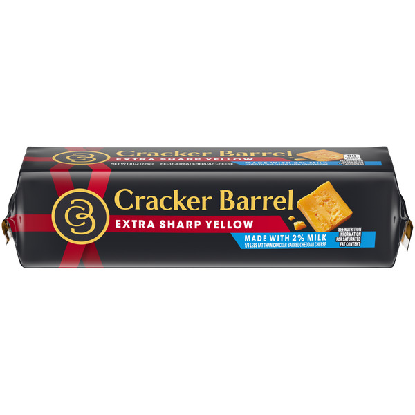 りー　1100g×2個 Cracker Barrel Extra Sharp Yellow Cheddar Cheese with 2% Milk, oz